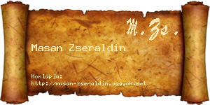 Masan Zseraldin névjegykártya